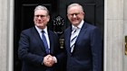 Anthony Albanese and Sir Keir Starmer at 10 Downing Street in London in September.