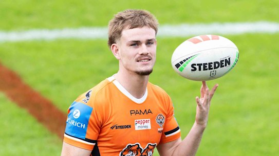 Wantaway Wests Tigers star Lachlan Galvin.