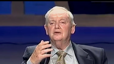 Neil Thomas delivering a YouTube sermon before he died, entitled 'God Loves The World'.