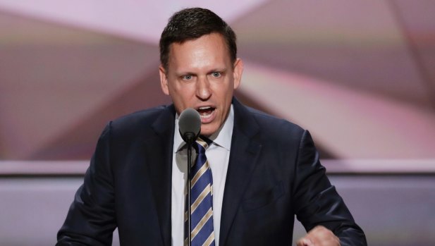 Silicon Valley contrarian and early Donald Trump supporter Peter Thiel is one of the co-founders of Palantir.