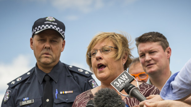 Police Minister Lisa Neville on Wednesday. She wants "people to be safe as well as feel safe".