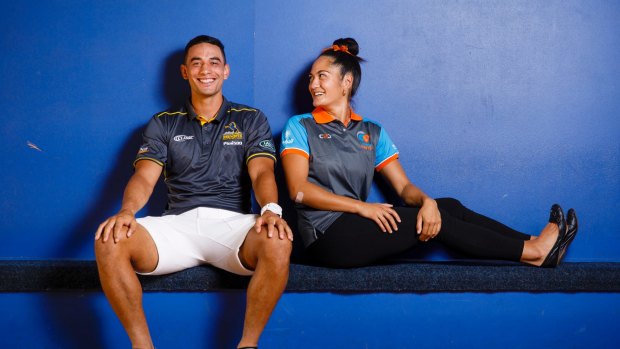 ACT Brumbies flyhalf Wharenui Hawera and partner Ngawai Eyles will be playing at Canberra Stadium together on Saturday night.