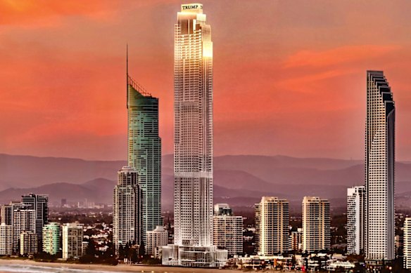 An artist’s impression of the proposed Trump Tower on the Gold Coast, posted by Eric Trump. 