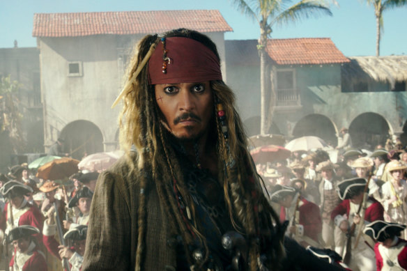 Depp as Jack Sparrow in a scene from 2017’s Pirates of the Caribbean: Dead Men Tell No Tales.