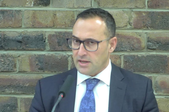 Paul Mifsud giving evidence at the inquiry on Monday