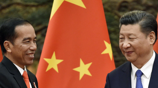 Indonesia’s President Joko Widodo and Chinese President Xi Jinping in Beijing in 2017.