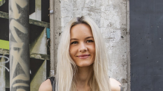 Charli Ronander Berge, a UTS fashion student, was part of the first cohort of international students to return to Sydney this year.