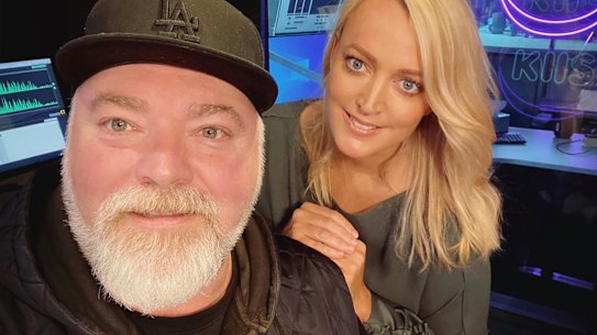 The commercial radio industry is dividied about whether Friday’s argument between KIIS FM hosts Kyle Sandilands (left) and Jackie was real or just a publicity stunt.