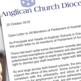 The letter signed by heads of Anglican schools.