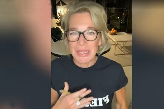 Katie Hopkins mocking the hotel quarantine safety rules upon her arrival in Australia.