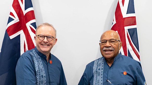 Prime Minister Anthony Albanese with Fijian Prime Minister Sitiveni Rabuka in September last year.