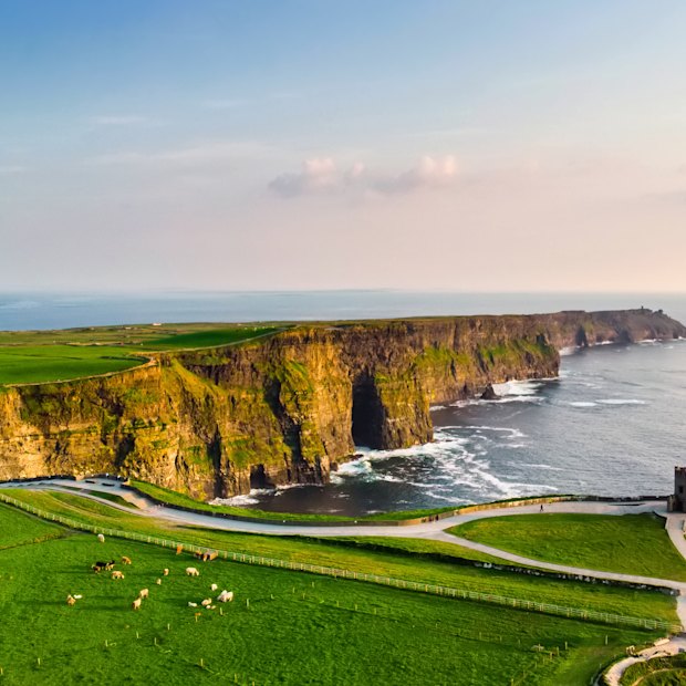The Cliffs of Moher, one of the most popular tourist destinations in Ireland on the Wild Atlantic Way.