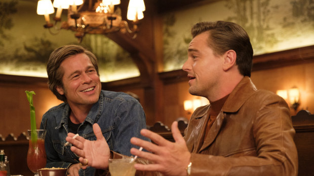 Brad Pitt, left, and Leonardo DiCaprio in Quentin Tarantino's Once Upon a Time in Hollywood.