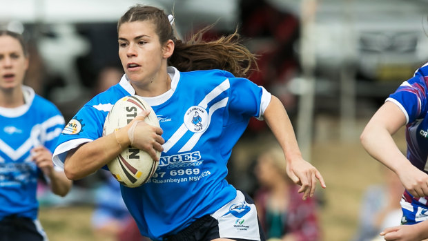 Regan Hart playing for the Queanbeyan Blues.