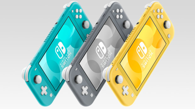 The Switch Lite comes in turquoise, grey or yellow.