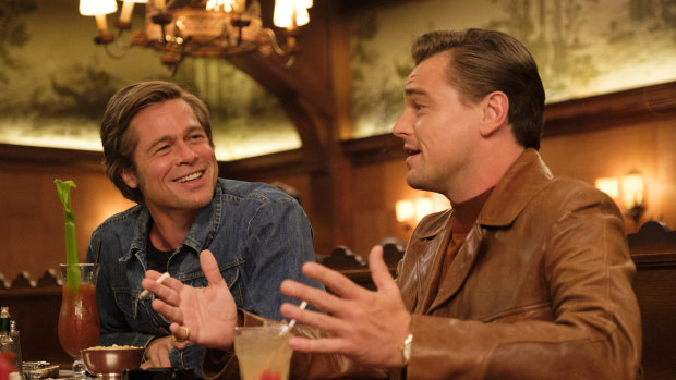 Brad Pitt, left, and Leonardo DiCaprio in Quentin Tarantino's Once Upon a Time in Hollywood.