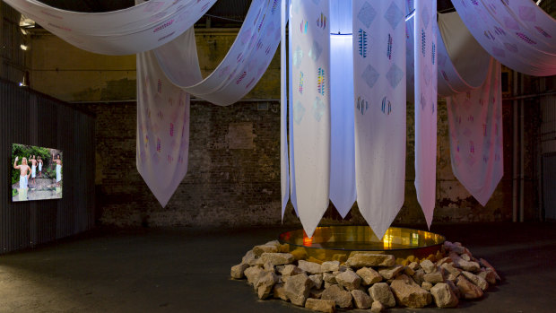 Léuli Eshrāghi's re(cul)naissance installation at Sydney Biennale.