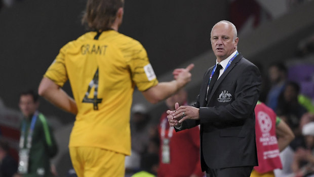 Proud: Graham Arnold says a quarter-final appearance for an inexperienced Socceroos side was a good result.
