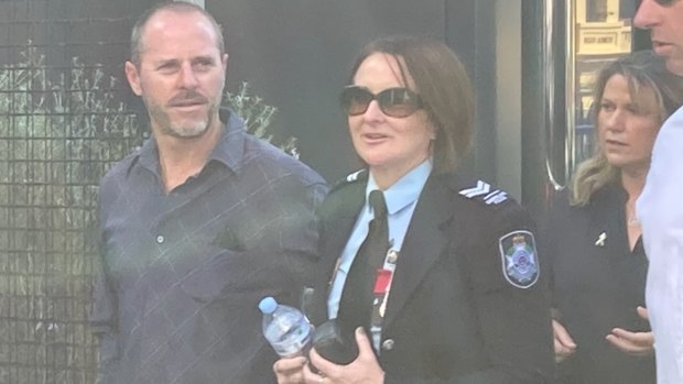 Senior Constable Catherine Nielsen leaves Toowoomba Magistrates Court on Monday afternoon.