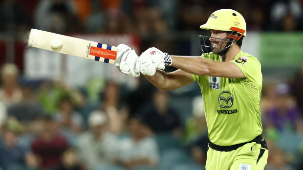 Ben Cutting in action for the Sydney Thunder last season. 