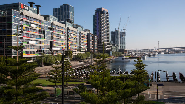 Melbourne's Docklands where vacancy is tight.