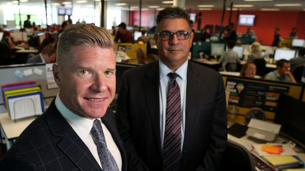 Acquire Learning Group managing director John Wall (left) and advisory board member Andrew Demetriou.
