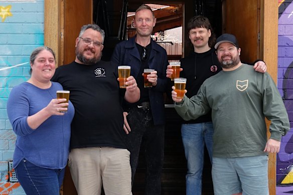 The Carwyn Cellars and Fox Friday team. From left: Nicole Carwyn, Ben Carwyn, David Anderson of Falcon Capital, Ben Duval of Carwyn Cellars and Fox Friday founder Benn Hooper.