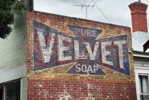 An old ad for Velvet soap, which is still sold.
