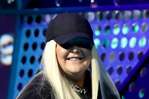 Tones and I accepts the ARIA Award for best female artist during the 33rd Annual ARIA Awards on Wednesday.