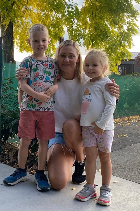 Anna McDermind with her son Cooper, and daughter, Isla.   