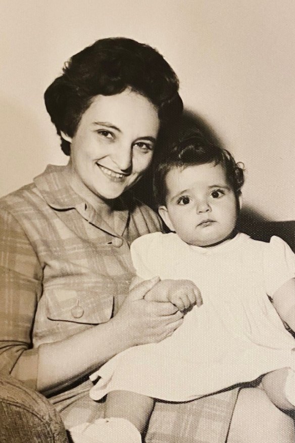 Author Rachelle Unreich as a toddler with her mother, Mira.