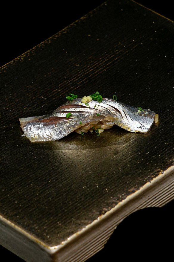Sardine sushi.