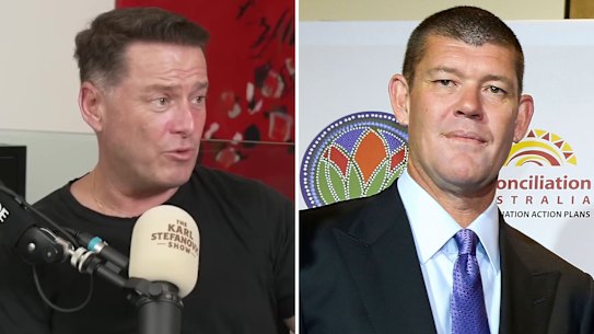 Karl Stefanovic and James Packer.