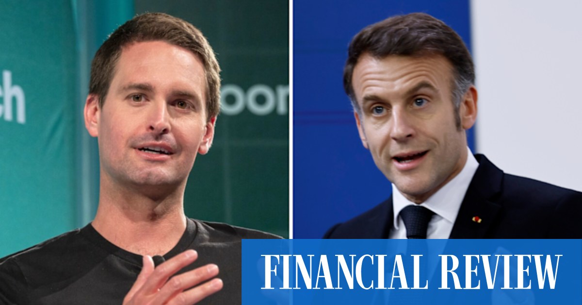 Macron sledges social media, Snap CEO pans Australian ban