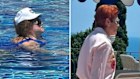 Gina Rinehart (left) and Hanson at a resort in Sicily this month.