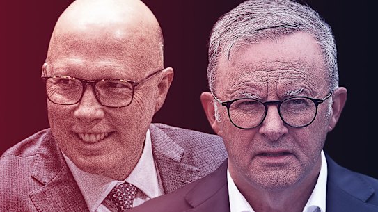 Forty per cent of voters now rank Peter Dutton, left, and the Coalition as best to manage the economy, with only 24 per cent naming Anthony Albanese and Labor. 