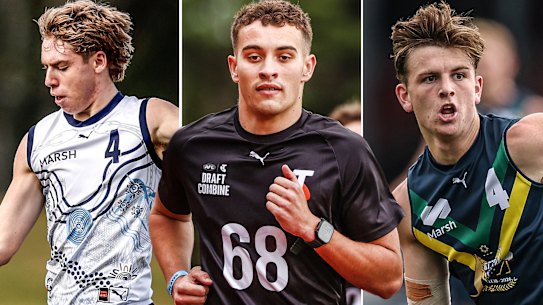 Draft prospects Ethan Drever, Cody Walker and Arki Butler.