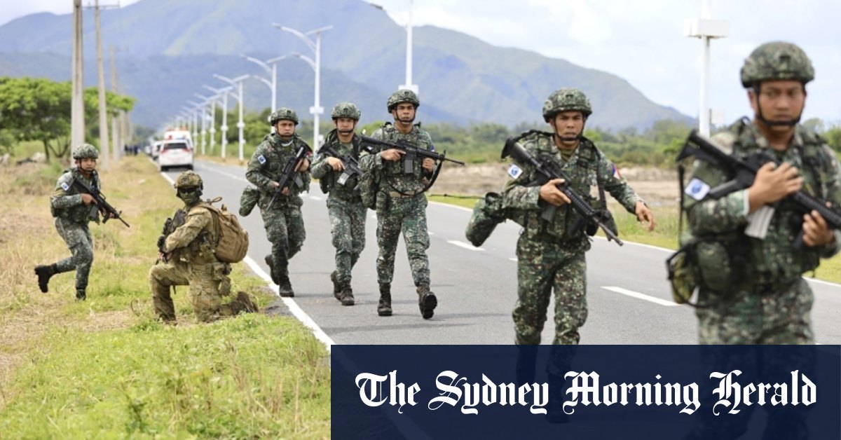 Australian, US, Filipino forces practise retaking an island in the South China Sea