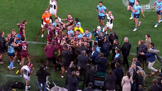 State of Origin melee.