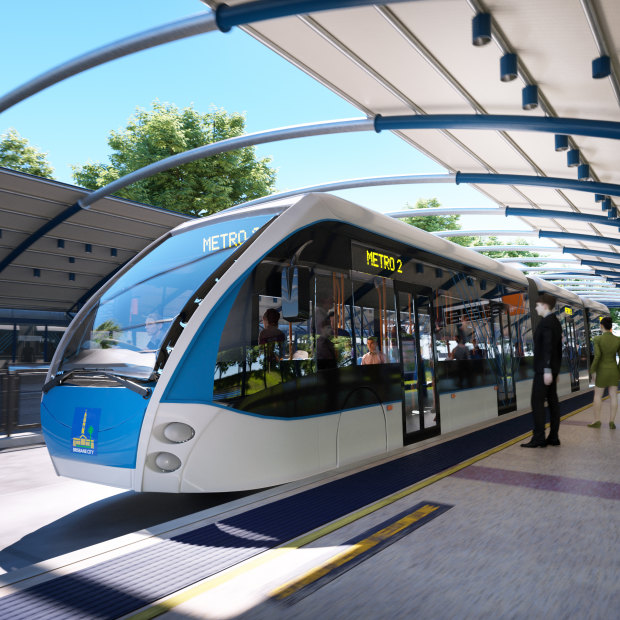 The latest design image for Brisbane Metro.