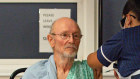 William Shakespeare, 81, receives his COVID-19 vaccine at the start of the largest ever immunisation program in the UK's history. 