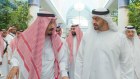 Saudi King Salman bin Abdulaziz Al Saud, left, talks to Sheikh Mohammed bin Zayed Al Nahyan, Abu Dhabi's Crown Prince and Deputy Commander in Chief of the Emirates Armed Forces in Jiddah, Saudi Arabia. 