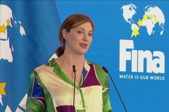 Australian Olympic swimmer Cate Campbell addressed FINA members in Budapest this week.