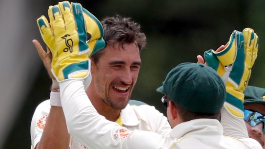 Resurgent: Mitchell Starc saved his best for the last Test of the summer.