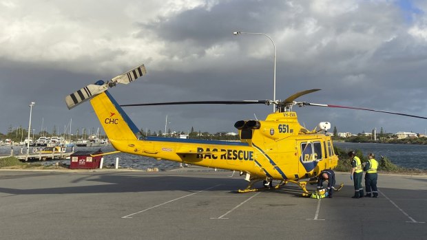 The RAC Rescue chopper helped in the rescue.
