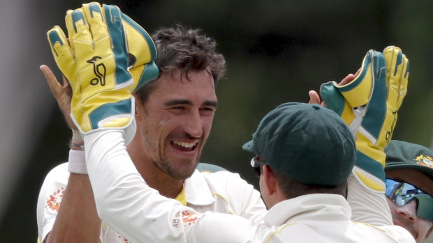 Resurgent: Mitchell Starc saved his best for the last Test of the summer.