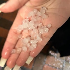 Hail in Booragoon. 