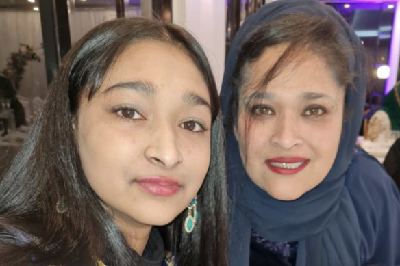 Alisha and her mum, Jasmin Hussein.