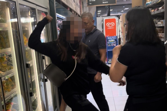 The altercation in the Ashfield IGA. 