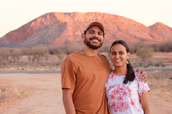 Cyril Rioli and Shannyn Ah Sam-Rioli.